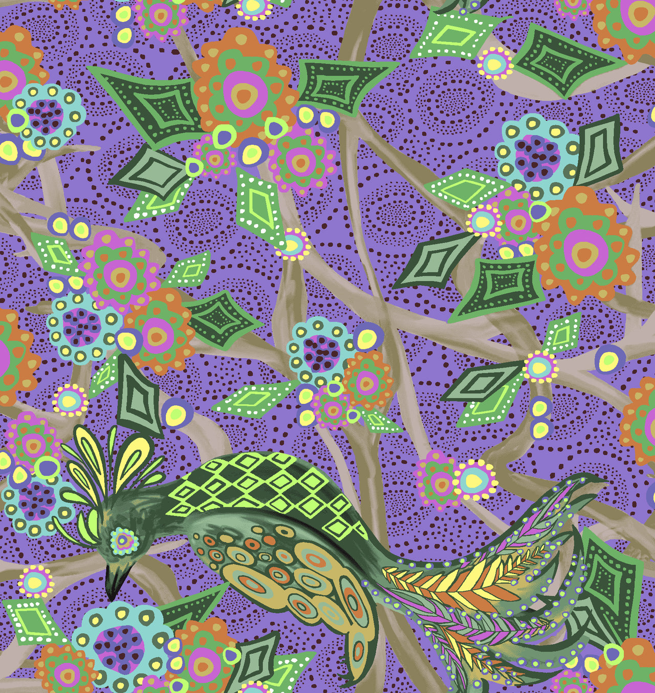 Bird of Paradise - LILAC - SALE 3 yards or more