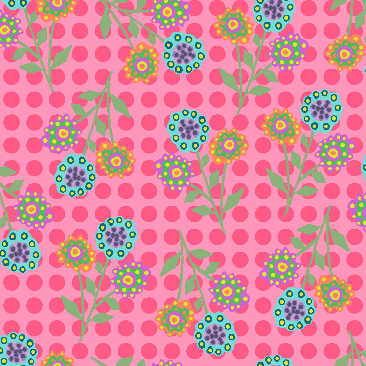 Flower Dot - PINK- SALE 3 yards or more