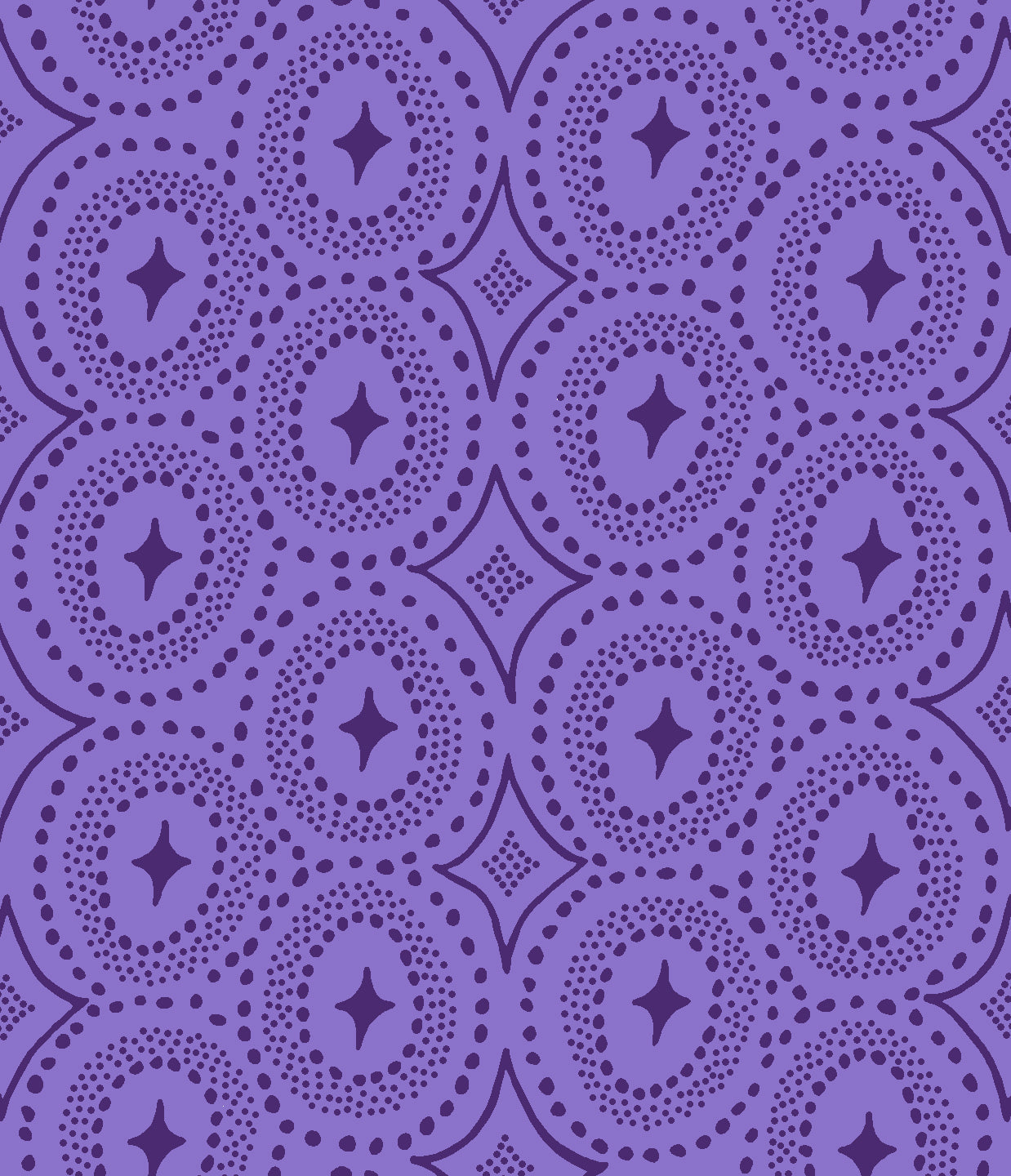 Diamond Dot - PURPLE - SALE 3 yards or more