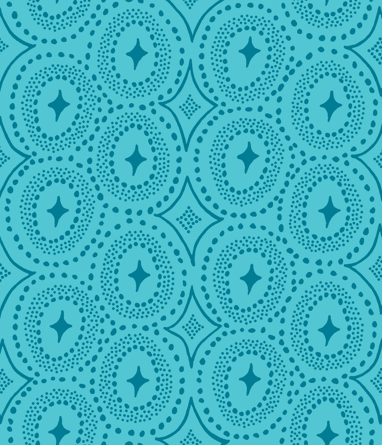 Diamond Dot - AQUA - SALE 3 yards or more