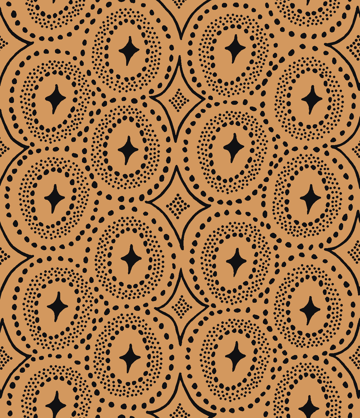 Classic Diamond Dot Orange/Black