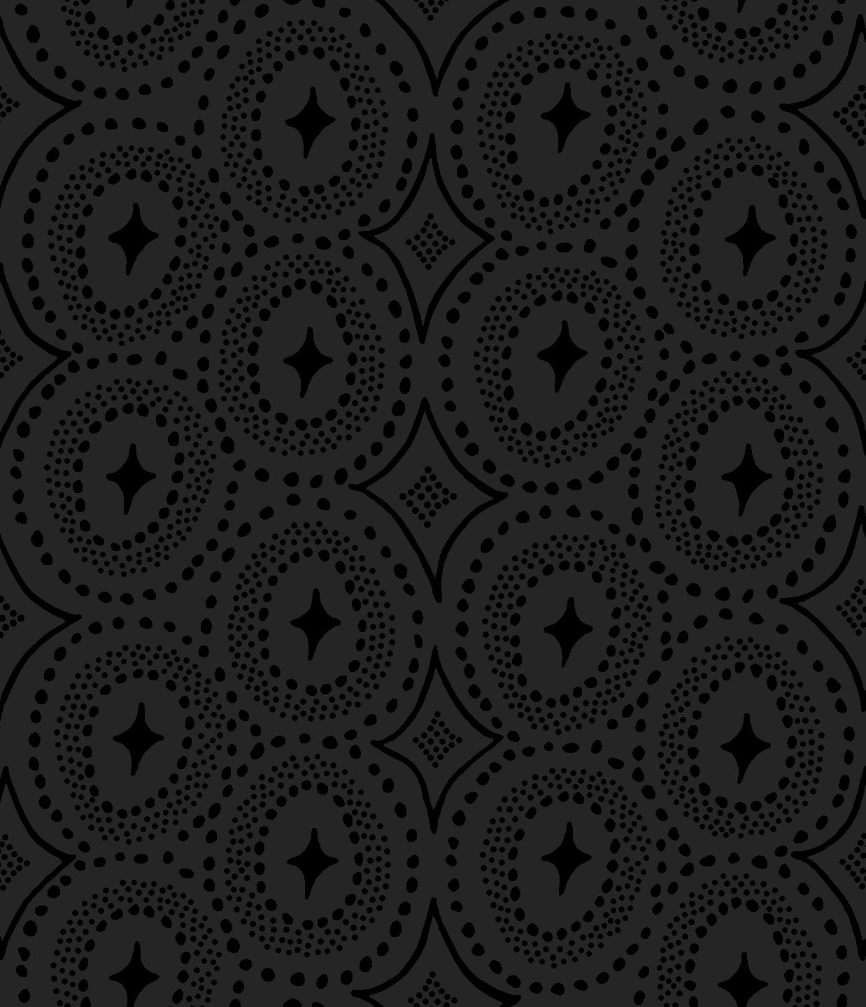 Diamond Dot - BLACK - SALE 3 yards or more