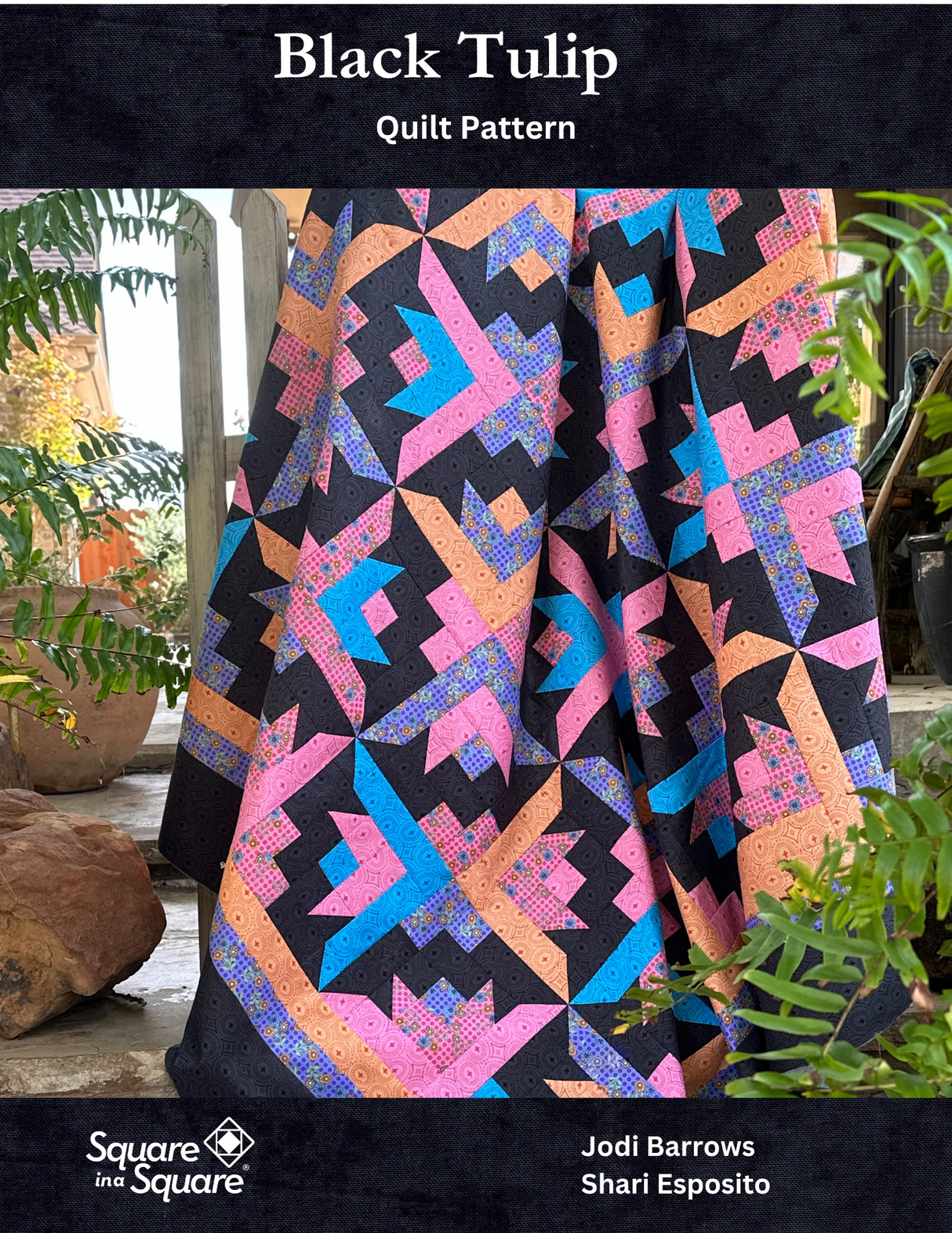 Black Tulip - Choose Backing w/Fabric Kit or Pattern