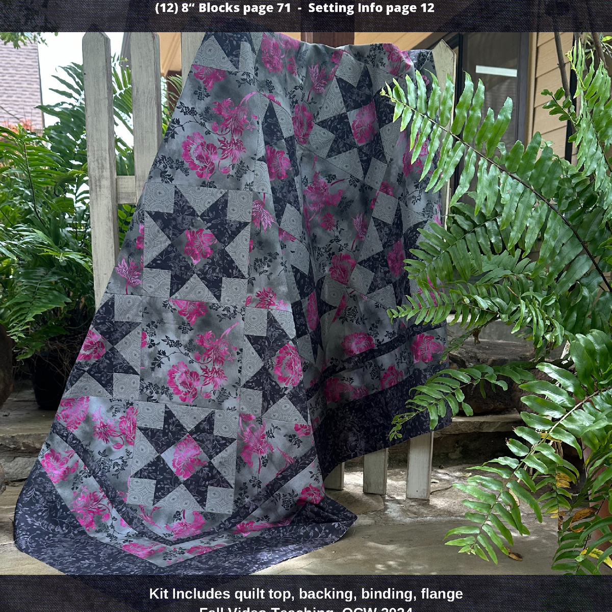 Midnight Orchid Fabric Kit - Choose Color Options – Square in a Square