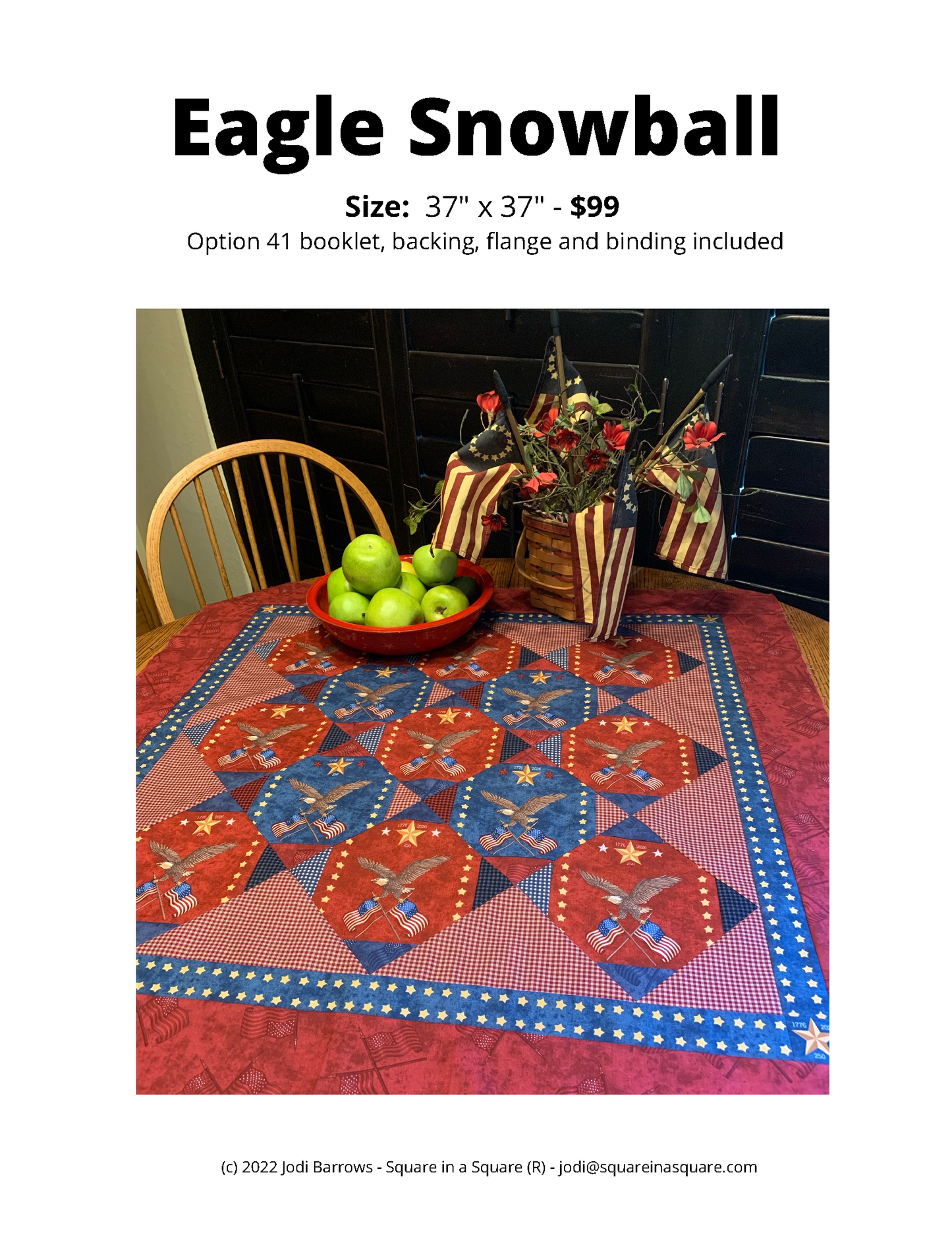 Eagle Snowball fabric Kit