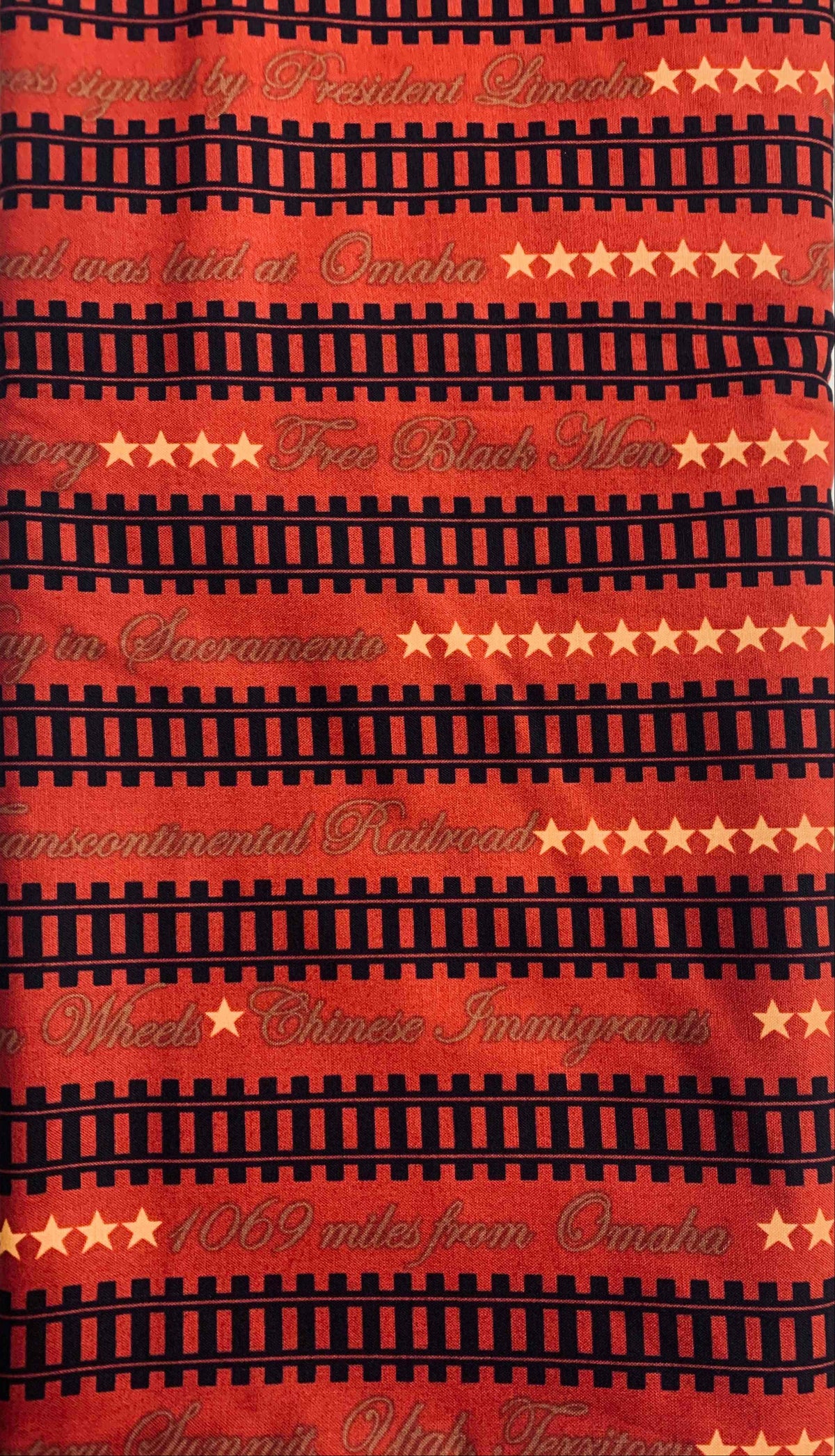 Red Railroad Track Stripe 7777-89