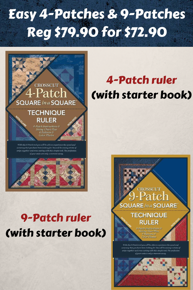 4 patch and 9 patch ruler combo pack