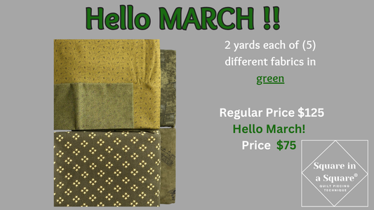 Hello MARCH ! fabric sale ($7.50/yd)