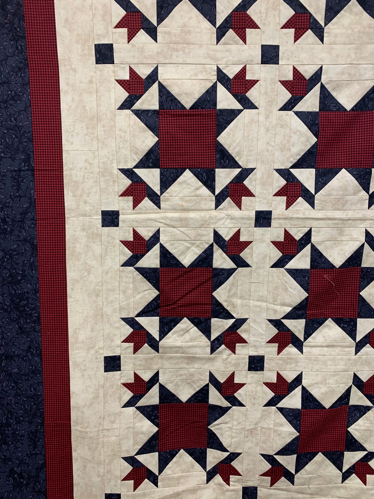 Star Flower quilt top