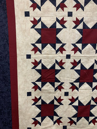Thumbnail for Star Flower quilt top
