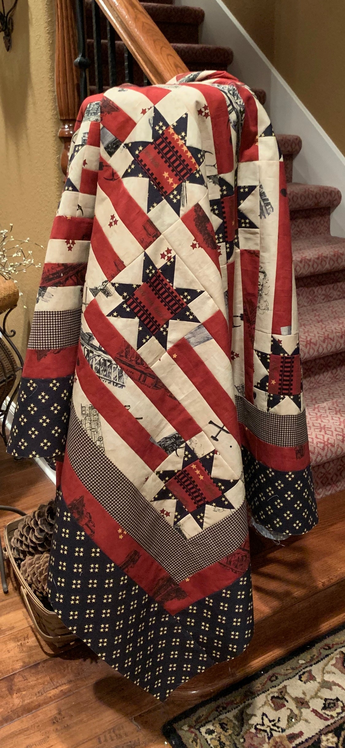 Americana - Red Railroad fabric kit