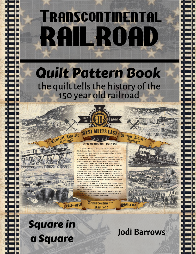 Transcontinental Railroad Fabric Kit, ePattern, video teaching (choose selection)